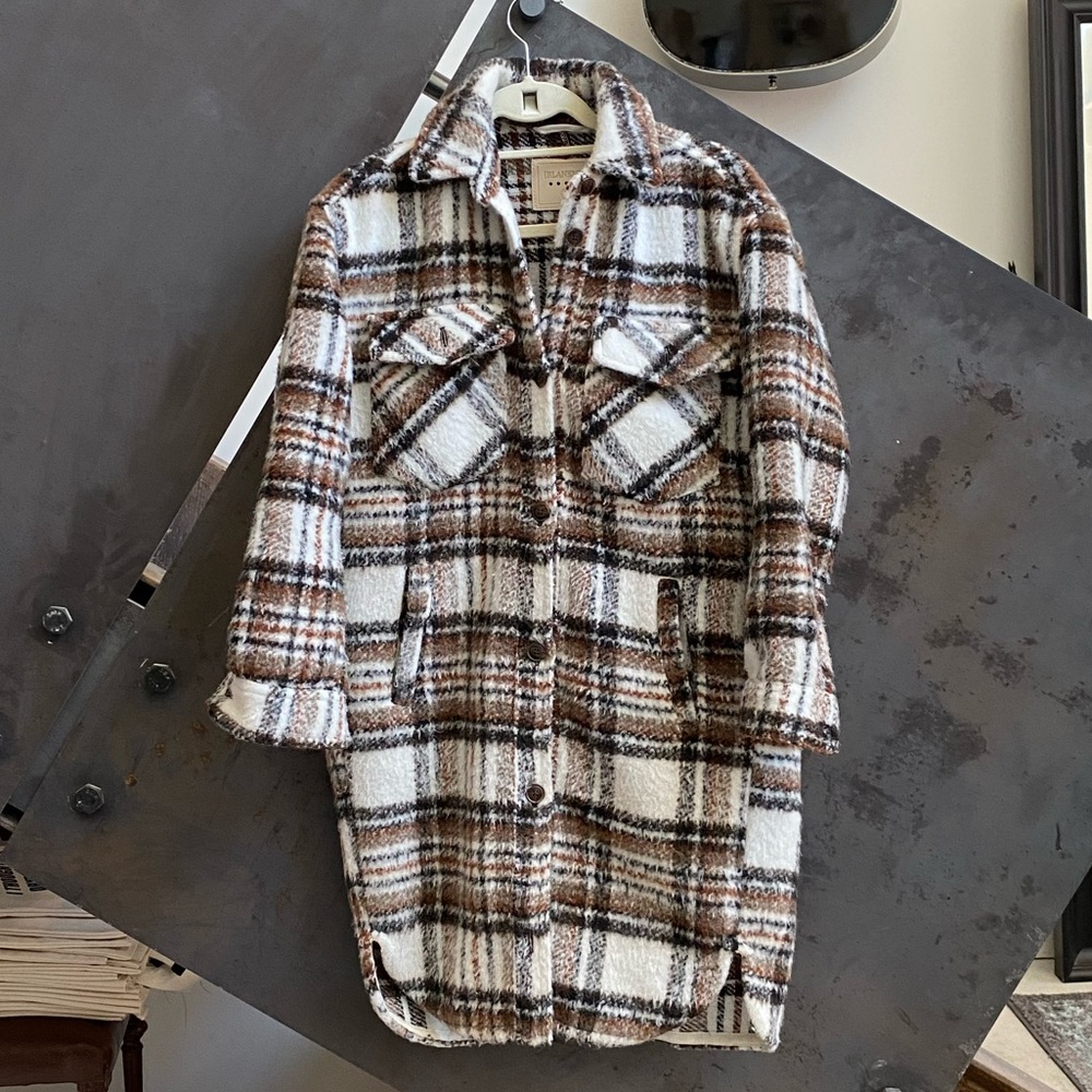 BLANKNYC Long Plaid Shacket